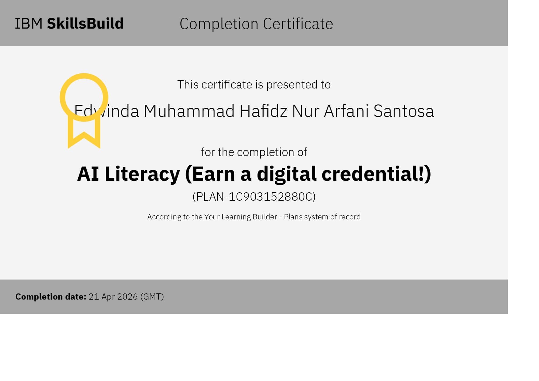 AI Literacy (Earn a Digital Credential)