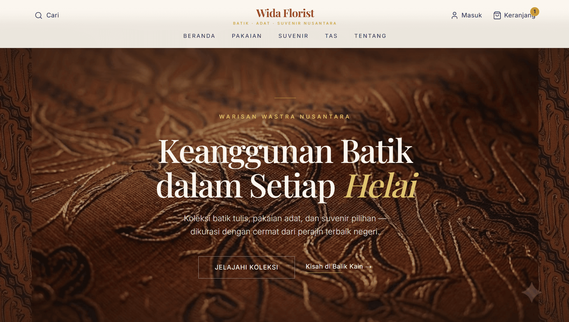 E-Commerce Wida Florist Batik n Craft